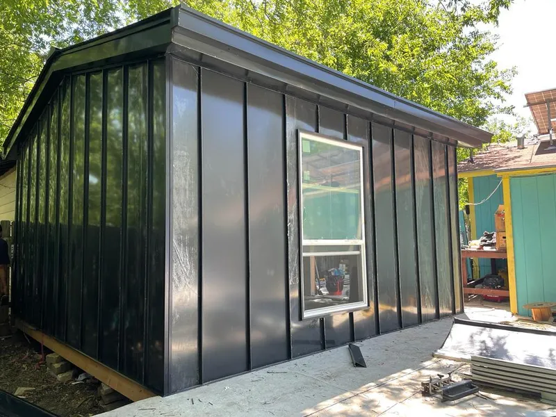 Black standing seam metal wall panels for Metal Roof Installation in Bushkill